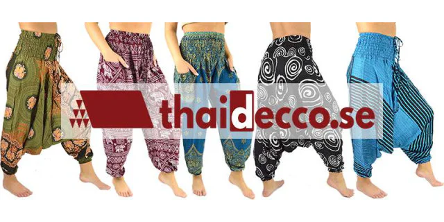 Luftiga byxor i rayon – bekväma & svala thailändska modeller
