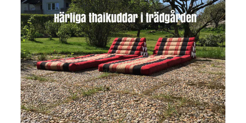 Thaikuddar i kapok – soldynor & relax för uteplats, terrass & altan
