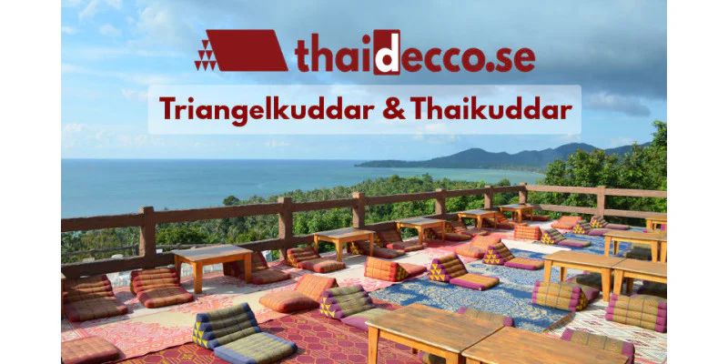 Triangelkudde i kapok – traditionell thaikudde för sitt & relax
