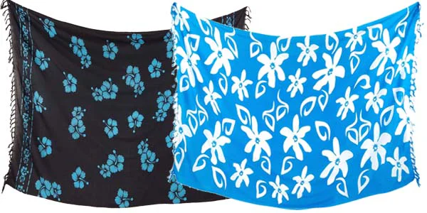 Sarong with flowers and plants