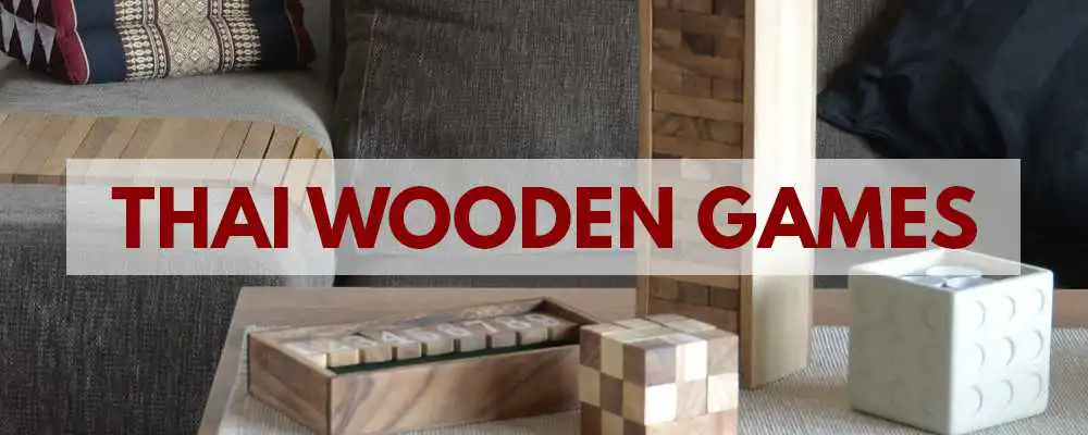 Wooden games and board games from Thailand