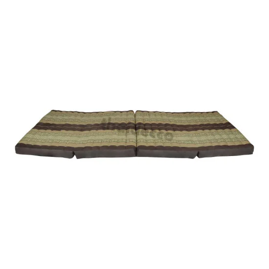 Vikbar golvmadrass 190x80 cm i brun-beige – Thailändsk madrass med kapok