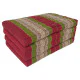 Red-green folding kapok mattress 190x80 cm in folded position