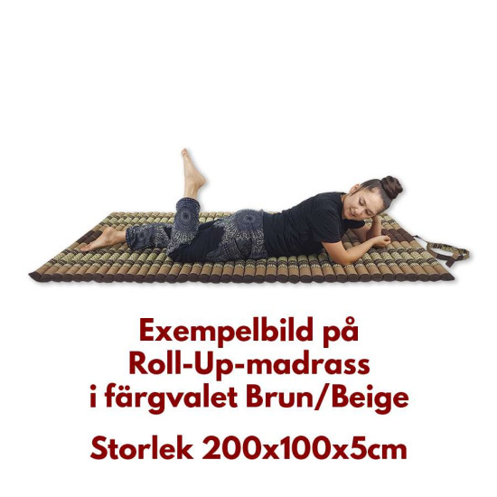 Floor mattress / Roll up model 180x75x5cm - Brown/Beige