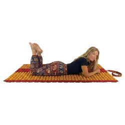 Red Roll-Up Mattress 200x100cm in Kapok – Easy to Fold & Use