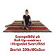 Floor mattress / Roll up model 200x180x5cm - Black/Red