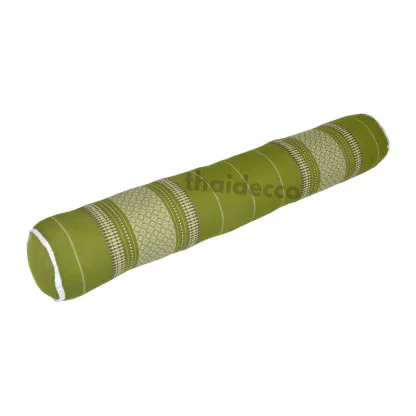 Bolster neck support cushion 110cm - Green/White