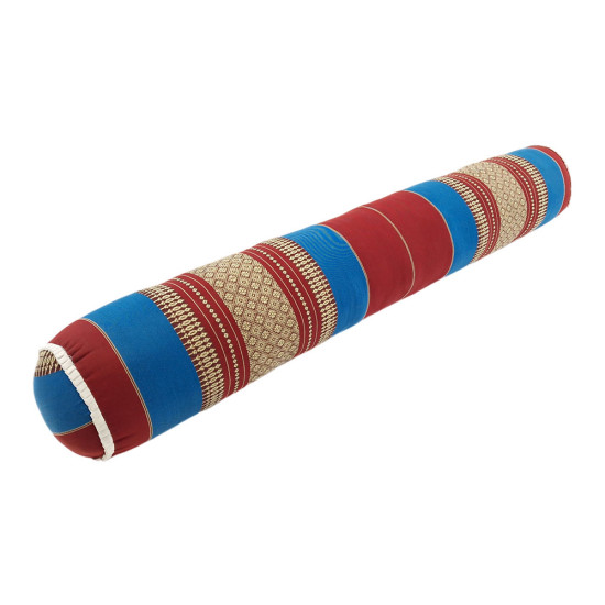Bolster neck support cushion 110cm - Red & Blue