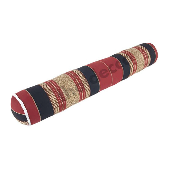 Bolster neck support cushion 110cm - Red/Black