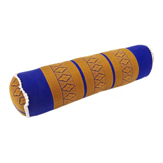 Bolster neck support pillow 55 cm - Blue & Gold