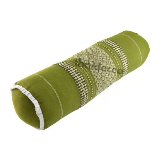 Bolster / Stoppad rullkudde 55cm - Grön/Vit
