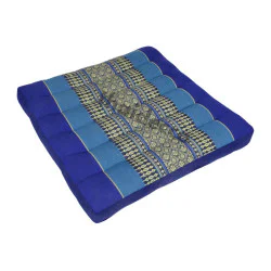 Sitting floor cushion 39x39x5cm - Blue/White