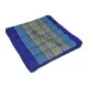 Sitting floor cushion 39x39x5cm - Blue/White