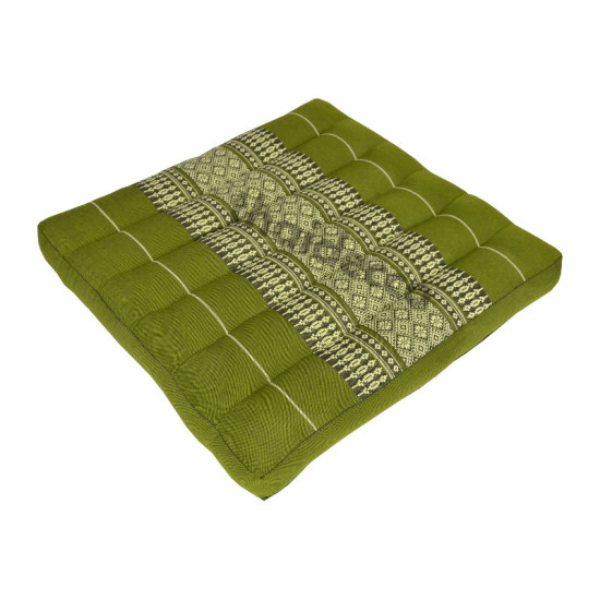 Sitting floor cushion 39x39x5cm - Green/White