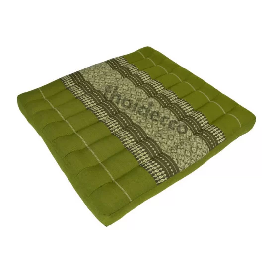 Sitting floor cushion 50x50x5cm - Green/White
