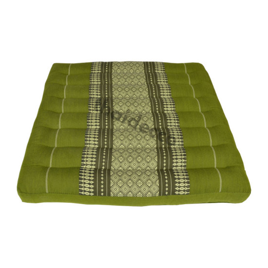 Sitting floor cushion 50x50x5cm - Green/White