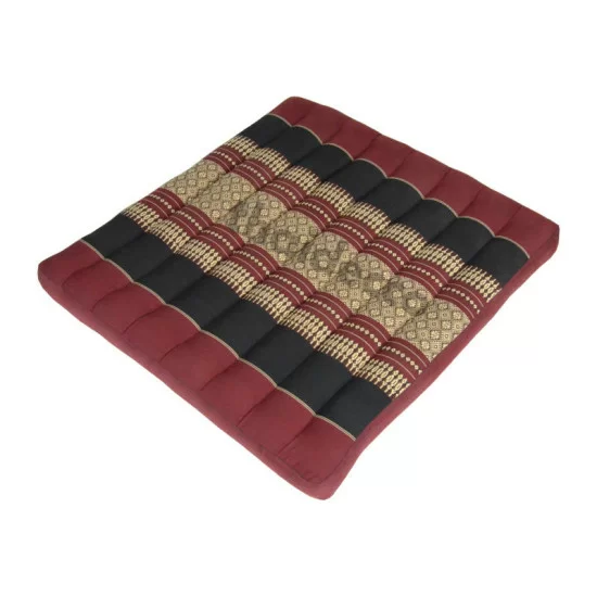 Sitting floor cushion 50x50x5cm - Red/Black