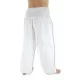 Single color cotton trousers in white color