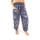 Dark blue aladdin pants with elephant print