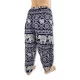 Dark blue aladdin pants with elephant pattern