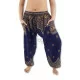 Aladdin pants Peacock flower in dark blue color