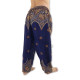 Aladdin Pants Peacock Flower - Dark Blue