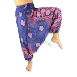 Harem Pants Elephant Rose - Dark Blue