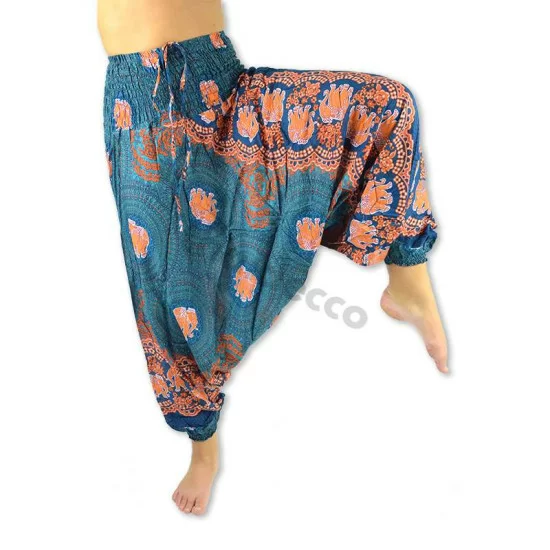 Harem Pants Elephant Rose - Teal