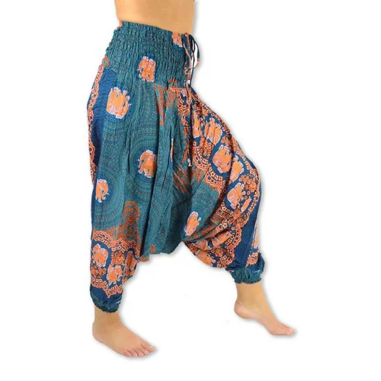 Harem Pants Elephant Rose - Teal