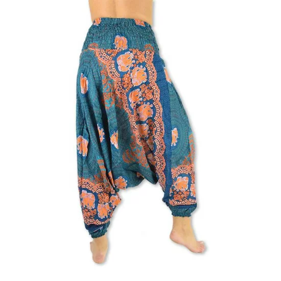 Harem Pants Elephant Rose - Teal