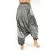 Harem pants for both women and men with design stripes in color