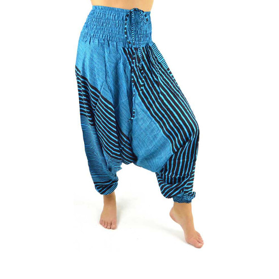 Harem Pants Stripes - Blue