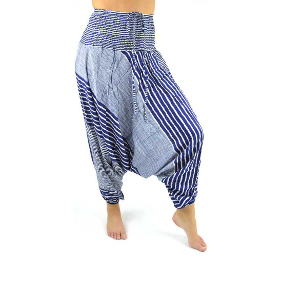 Harem Pants Stripes - Dark Blue/White