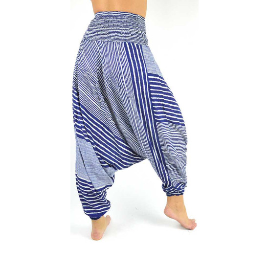 Harem Pants Stripes - Dark Blue/White