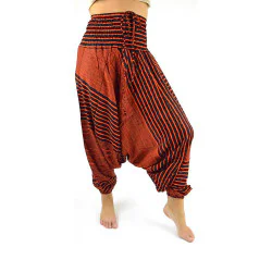Harem Pants Stripes - Orange