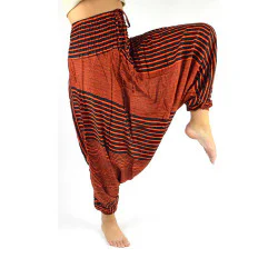 Harem Pants Stripes - Orange
