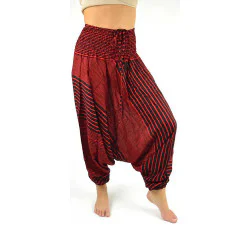 Harem Pants Stripes - Red