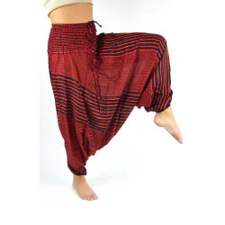 Harem Pants Stripes - Red