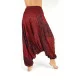 Harem pants for both women and men with design stripes in red color