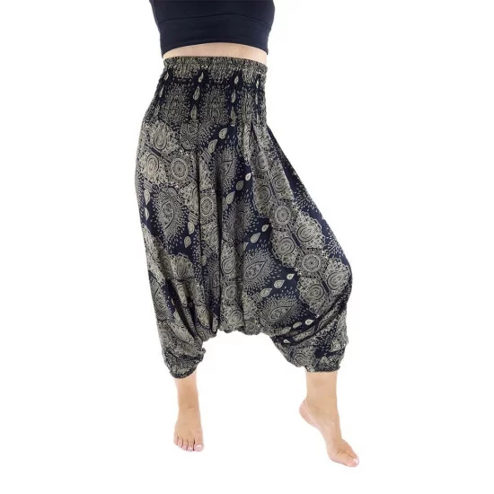 Harem Pants Water Drops - Black