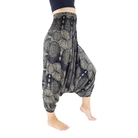 Harem Pants Water Drops - Black