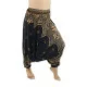 Harem pants Peacock Flower - Black