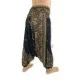 Harem pants Peacock Flower - Black