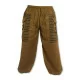 Brown cotton trousers with Om sign