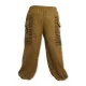 Brown cotton trousers with Om sign