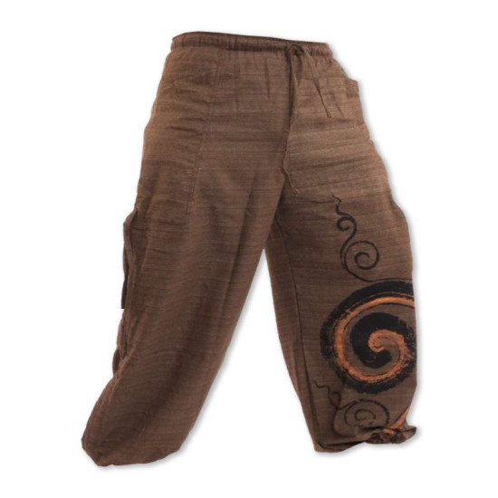 Aladdin pants - Heavy cotton - Brown
