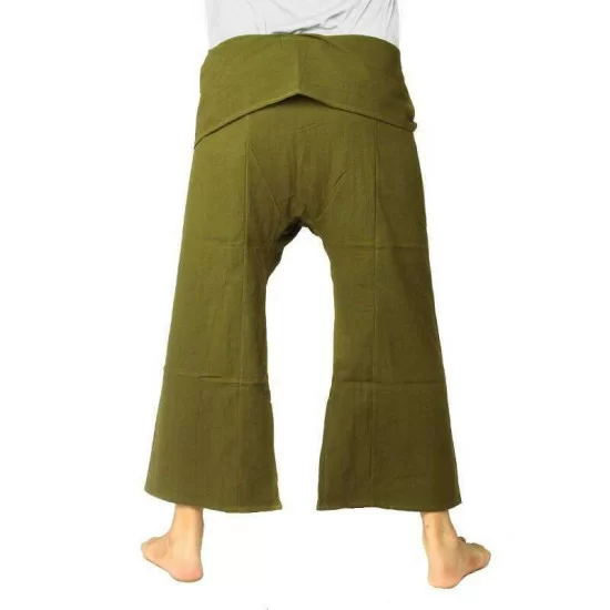 Thai Fisherman Pants and Fisherman Pants in olive green cotton
