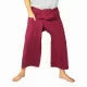 Thai Fisherman Pants and Fisherman Pants in plum red cotton