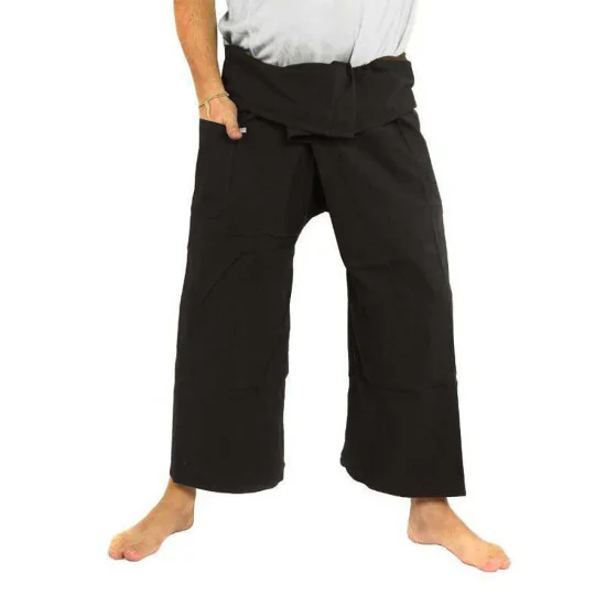 Thai Fisherman Pants and Fisherman Pants in black cotton
