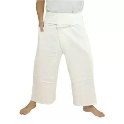 Cotton fisherman pants - White